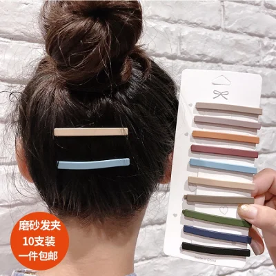 Barrettes Female South Korea Long Clip Bang Clip Side Clip Head Clip Back of the Head Hair Clip Headdress Online Celebrity GIRL'S Head Barrettes Clip