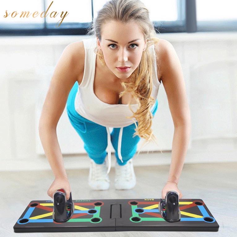 9 in1 Push Up Rack Board Fitness Workout Train Gym Muscle Exercise Pushup Stands 