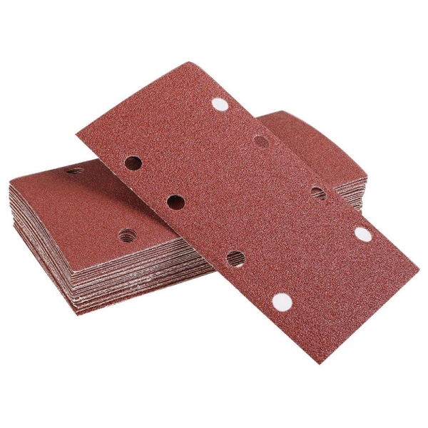 30Pcs Square Sandpaper Sanding Paper Sheet 95X185mm Sander Hook Loop Disc Abrasive Tools for Wood Polishing Tools