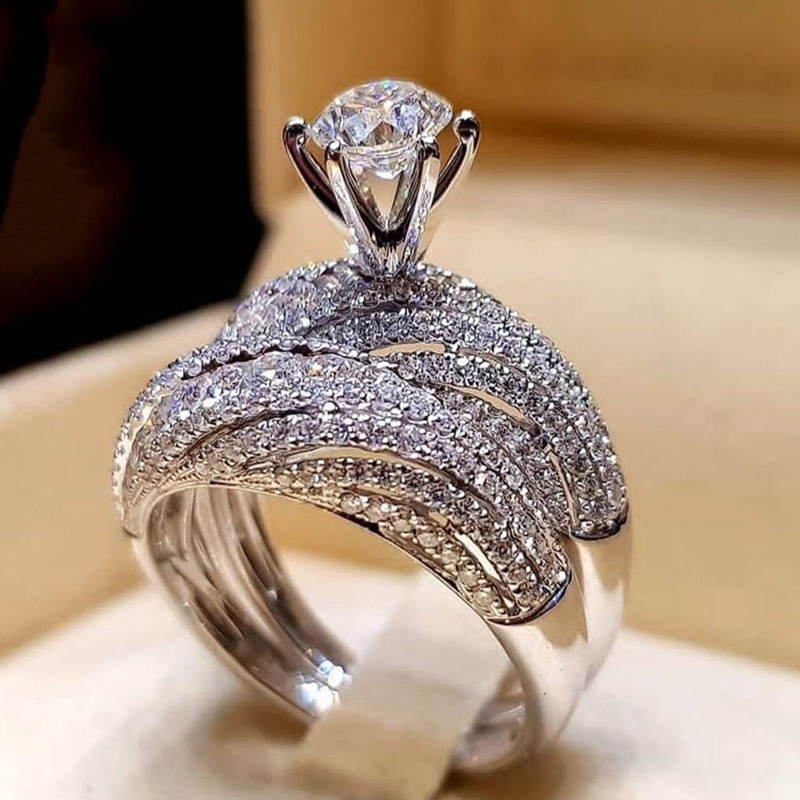 Classy 925 Silver Emerald Ring Women Sunny Jewelry Anniversary Gift Size 6-10