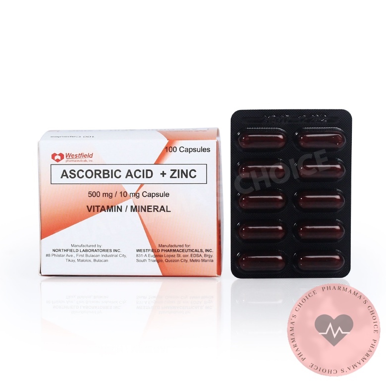 Vitamin C Ascorbic Acid as Sodium Ascorbate with Zinc NONACIDIC 500mg