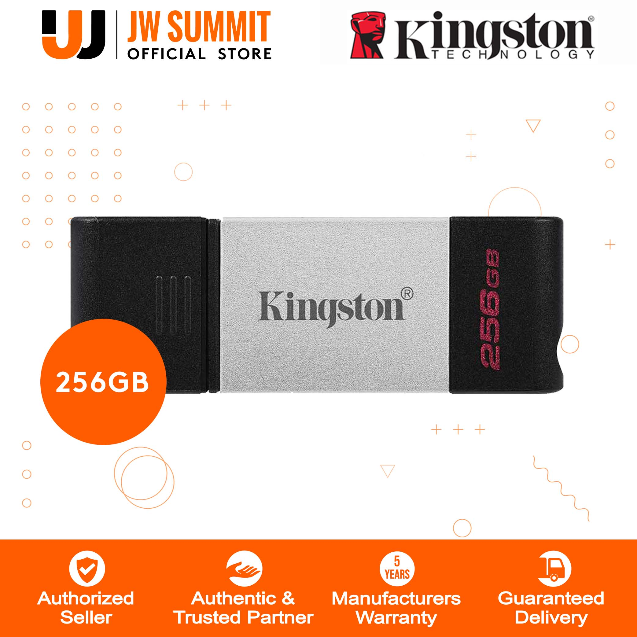 Kingston DataTraveler 80 256GB USB TypeC Flash Drive (DT80/256GB