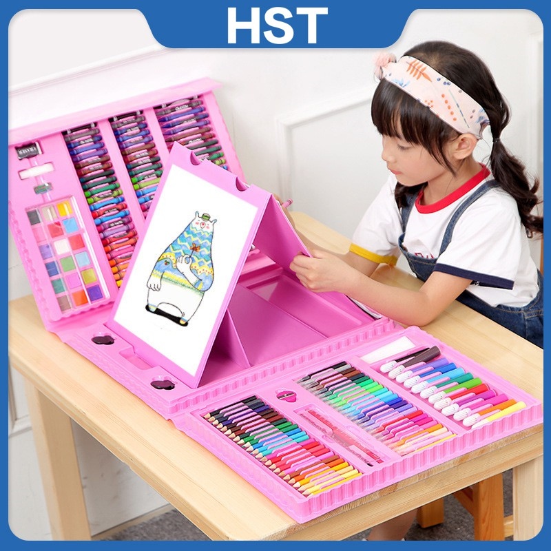 208pcs Coloring Art Set Pen for Kids Coloring Set Painting Stationery ...