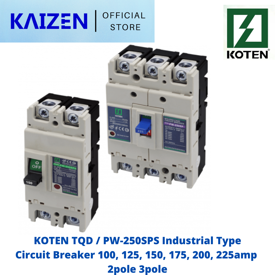 KOTEN TQD PW250SPS Industrial Type Circuit Breaker 100225amp 2P 3P