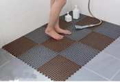 U Home Non-Slip Bathroom Shower Mat - Waterproof Bathtub Pad