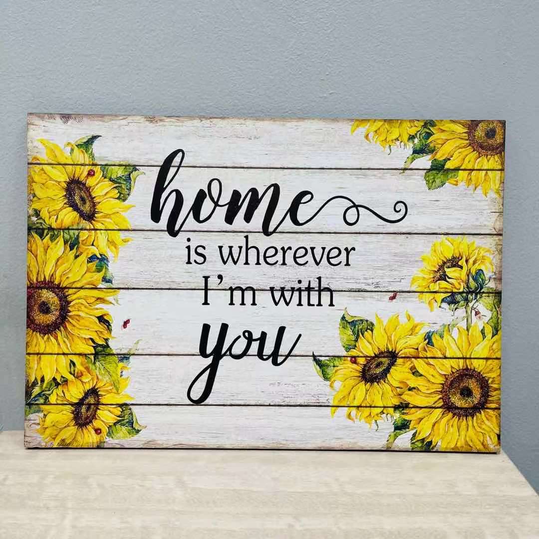 Hanging Door Sign with Motivational Sayings Colorful Summer Porch Door ...