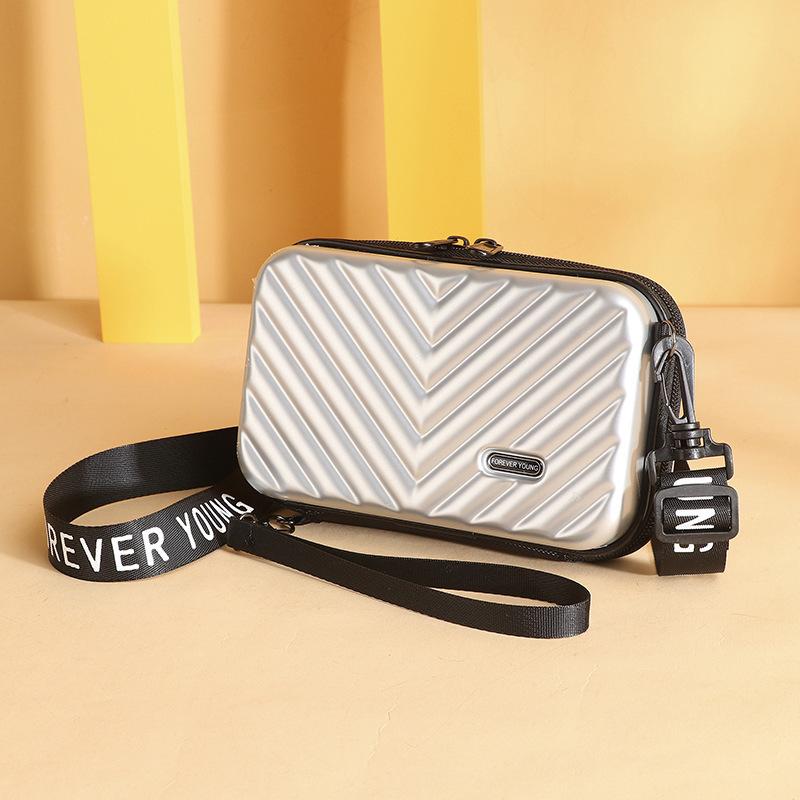 Mini Suitcase Crossbody Handbag for Unisex, 6.88 inch Small Cell Phone  Purse Hard Shell Festival Bag with Adjustable Strap