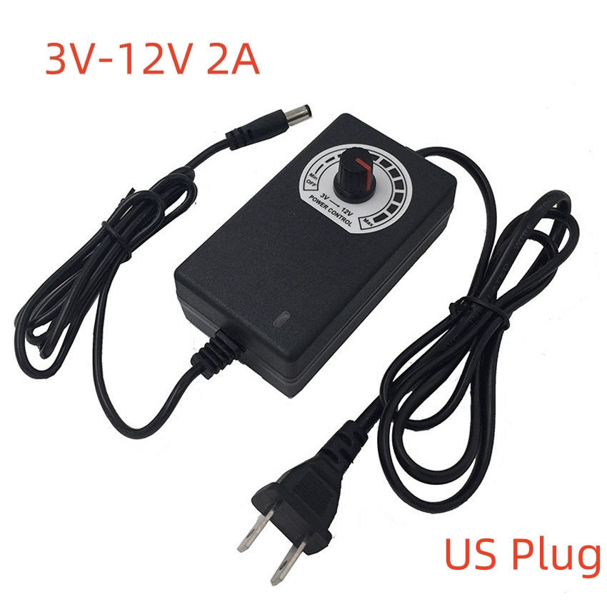 ON/OFF Adapter Adjustable LCD Power Supply Adapter AC 100-240V to DC 3 ...