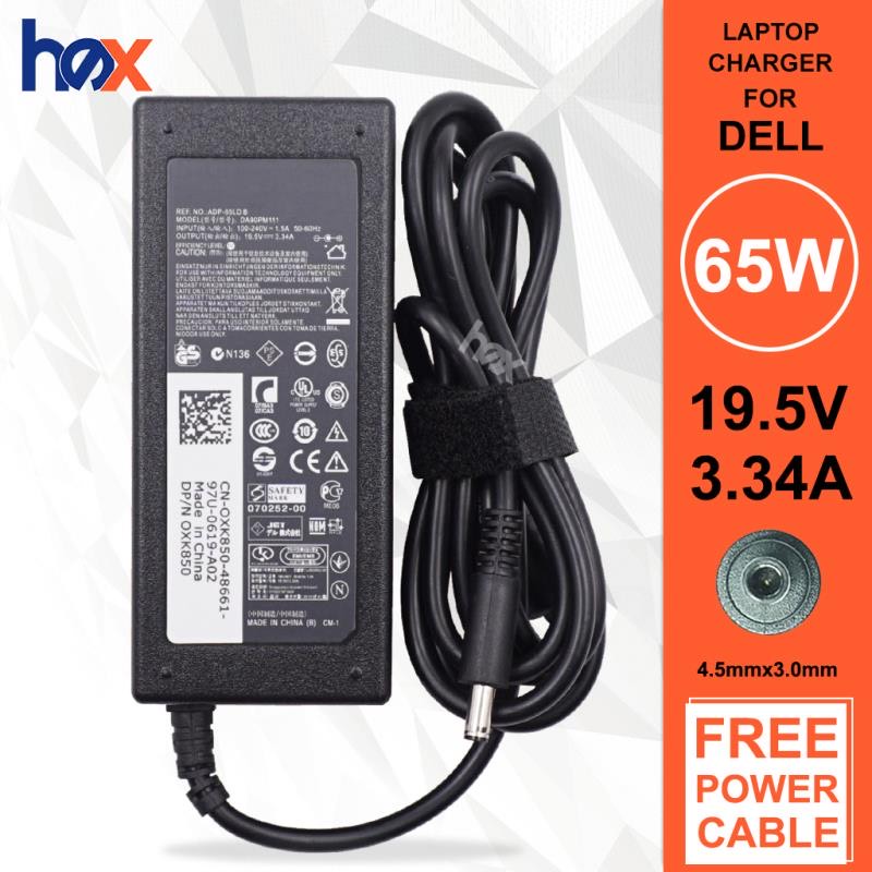 65W Genuine Dell Inspiron 15 3646 Computer AC Adapter Charger Power Supply Cord 