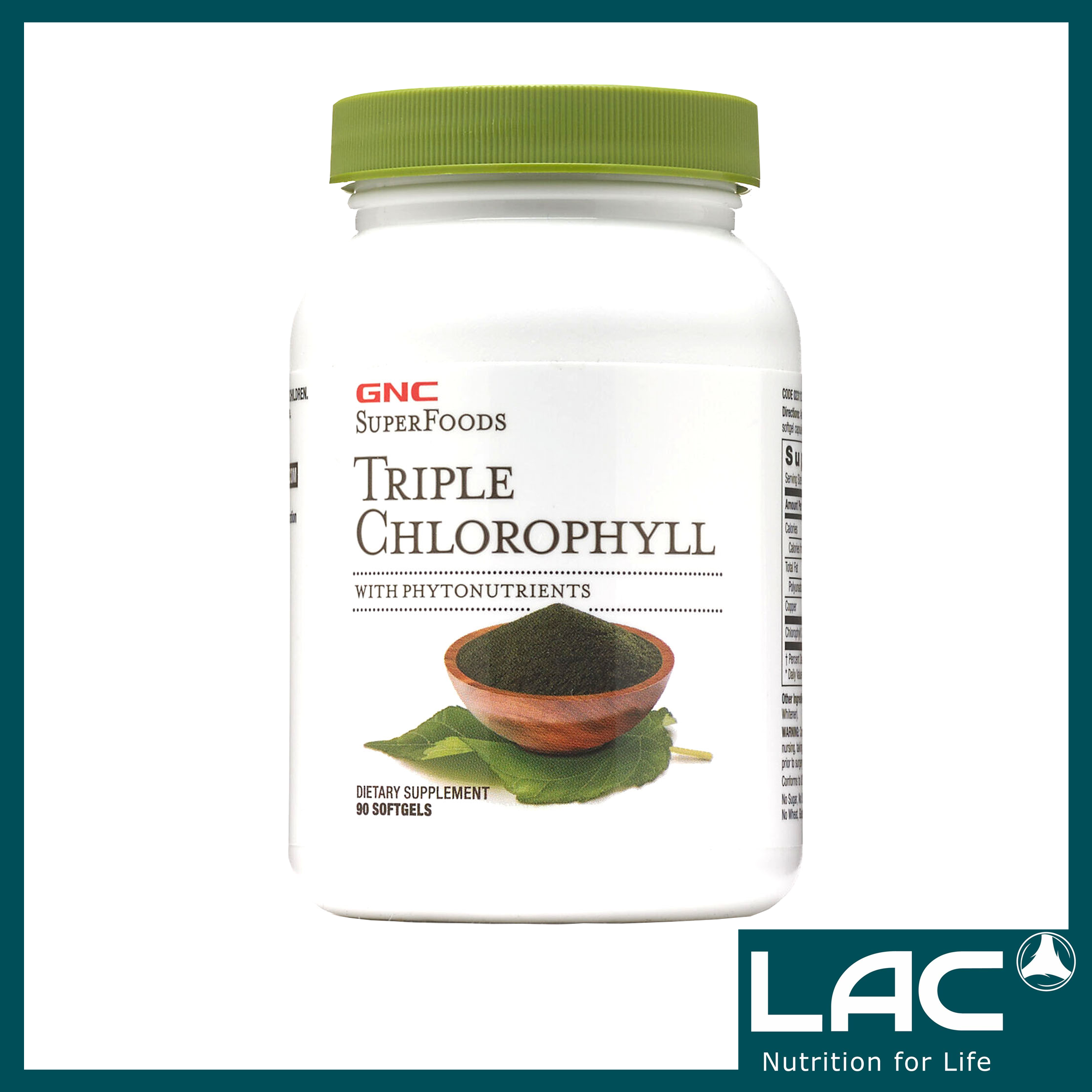 GNC SUPERFOODS Triple Chlorophyll 90 softgels (Best by June 2024