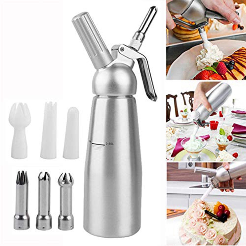 Professional Whipped Cream Dispenser Stainless Steel 500ML Capacity   67fa10cf7b5387d11b77337b98bb939e 