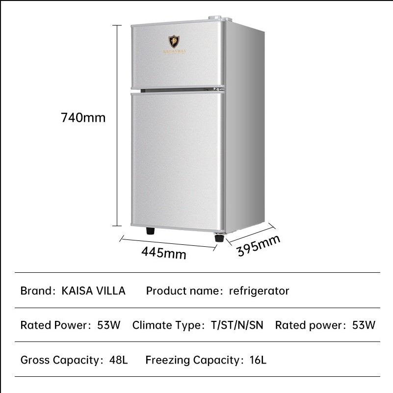 Kaisa Villa refrigerator personal refrigerator small refrigerator mini refrigerator with freezer