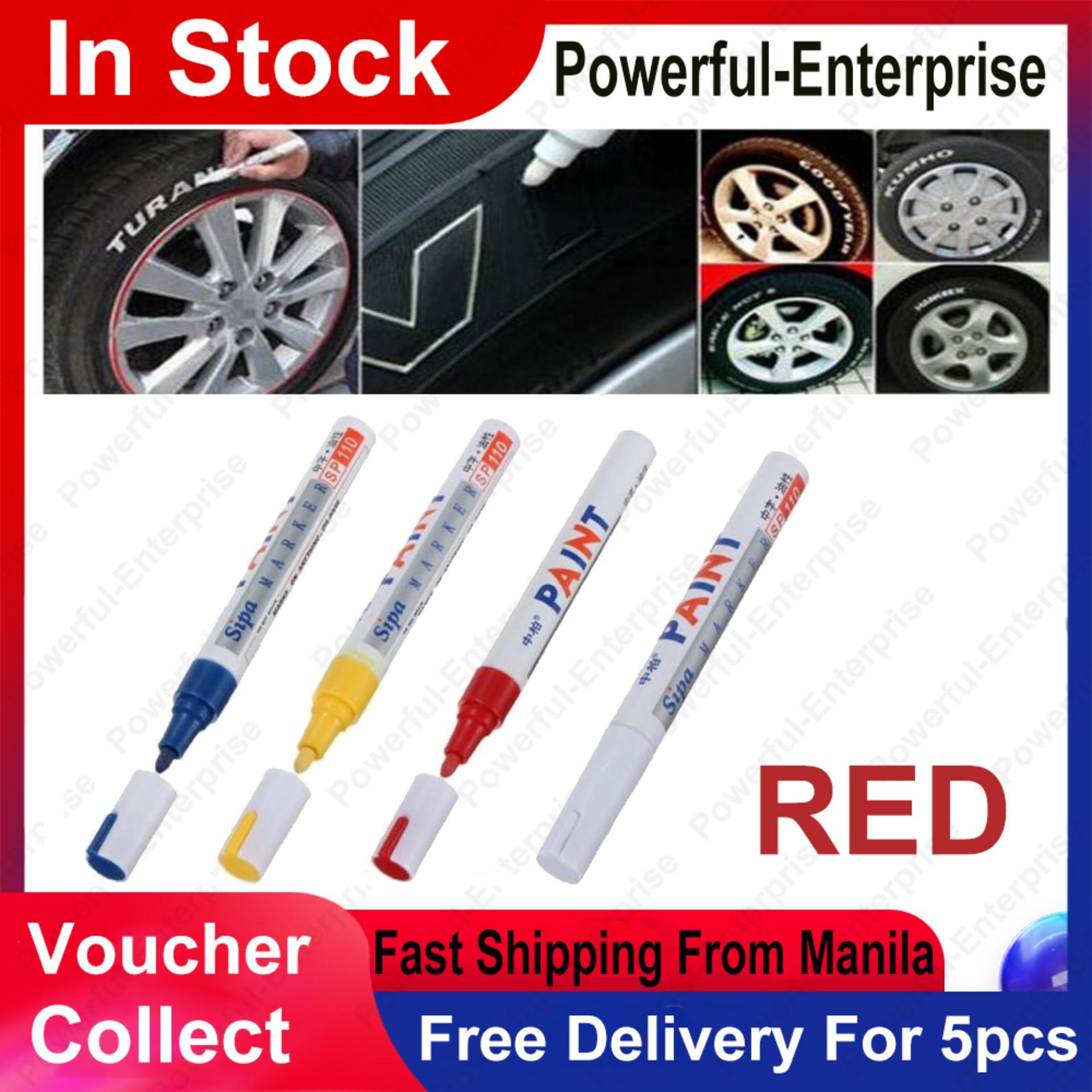 Crafts 12x Red Marker Pen Paint Universal Permanent Car Tyre Tire Tread