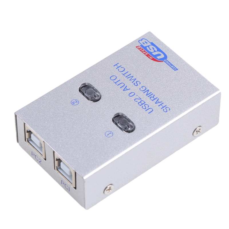 2 Ports USB 2.0 Auto Sharing Switch Hub Splitter Selector Switcher for