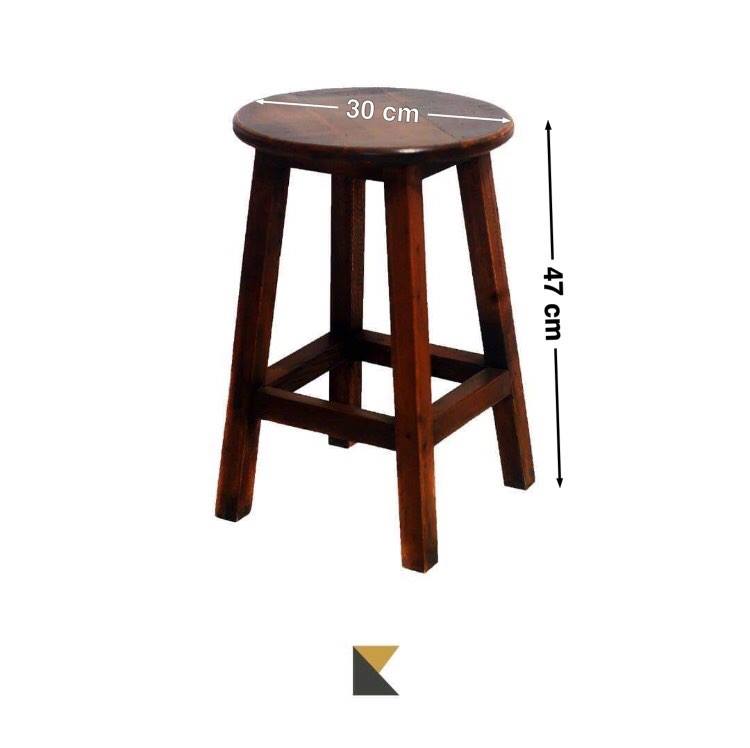Wooden Round Seat Stool Lazada PH