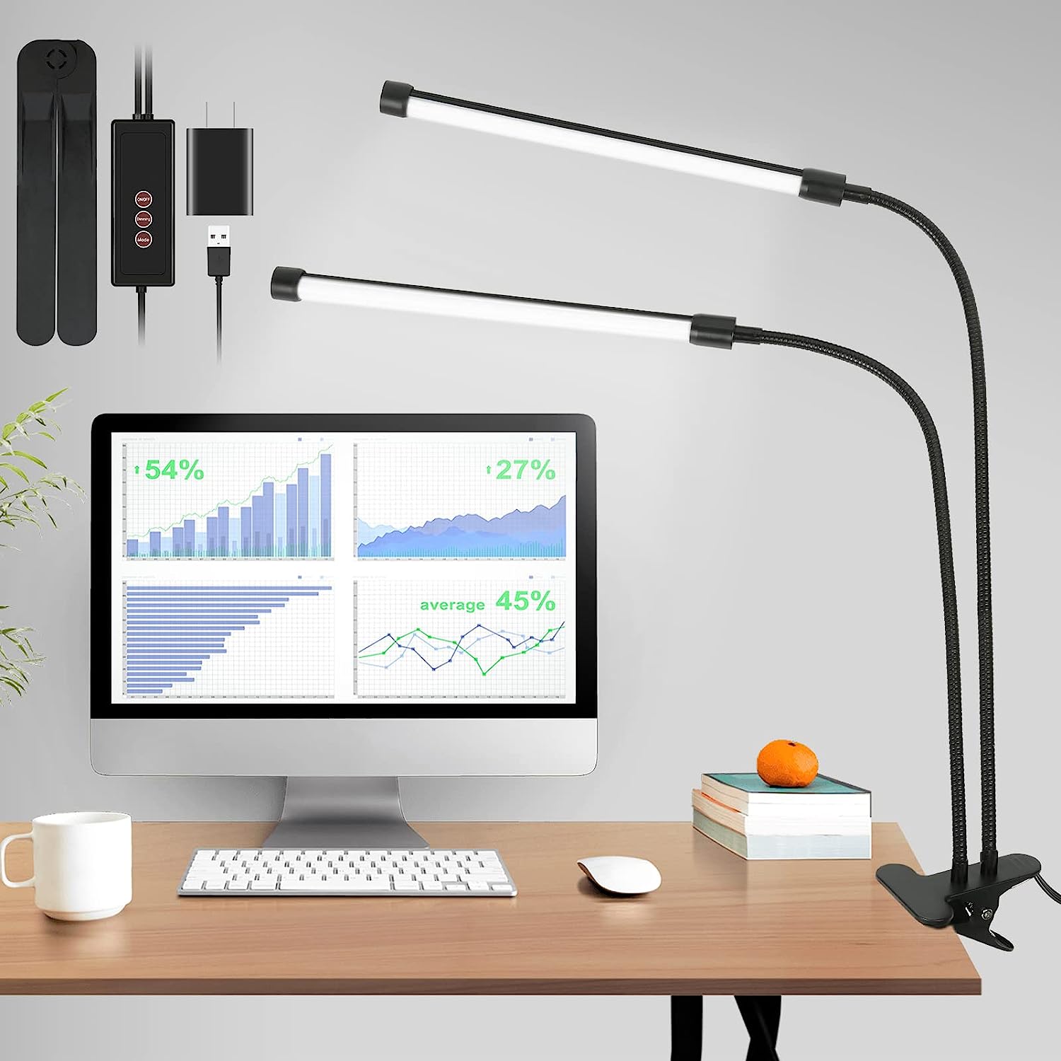 [New Product] Fimilo LED Desk Lamp for Study Table USB Timer Dual Head