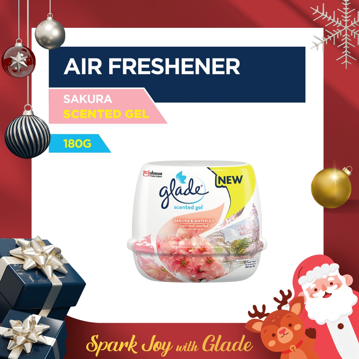 Glade Scented Gel Sakura & Waterlily 180g Lazada PH