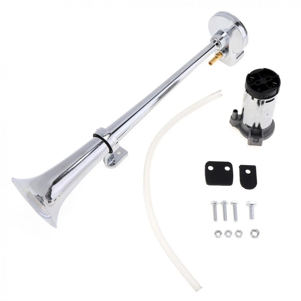 17 Inch 12V 24V Electric Air Horn Super Loud Car Siren Tone Pump Loud