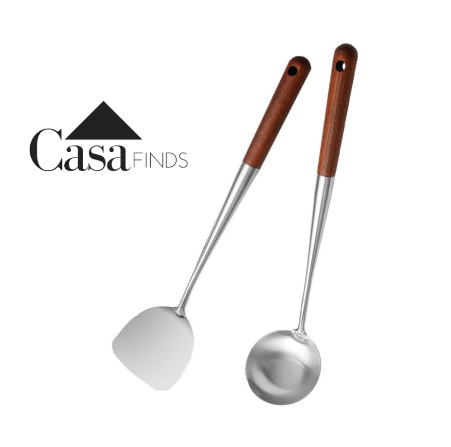 304 Stainless Steel Spatula and Ladle Tool Set 17inch Spatula Ladle