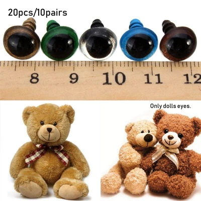 20pcs/pairs 8/10/12/14mm Plastic Stuffed Toys Parts Safety Bear Animal Accessories Puppet Crystal Eye Eyes Crafts Dolls DIY Tools