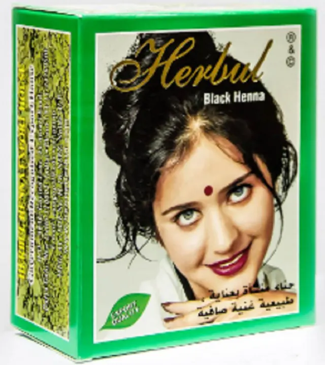 Herbul Henna Black Hair Dye Natural Organic Permanent Color Keep