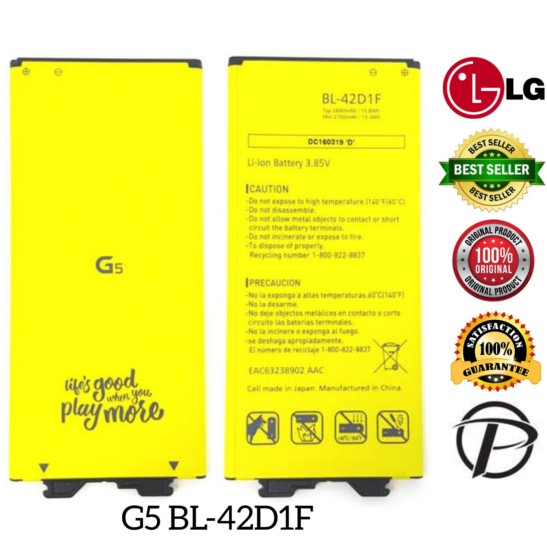 LG G5 Battery LCLEBM G5 Battery 3200mAh Replacement Battery for LG G5 BL-42D1F US992 VS987 LS992 H820 H830 H845 Dual H850 H858 G5 Battery Replacement Upgraded 