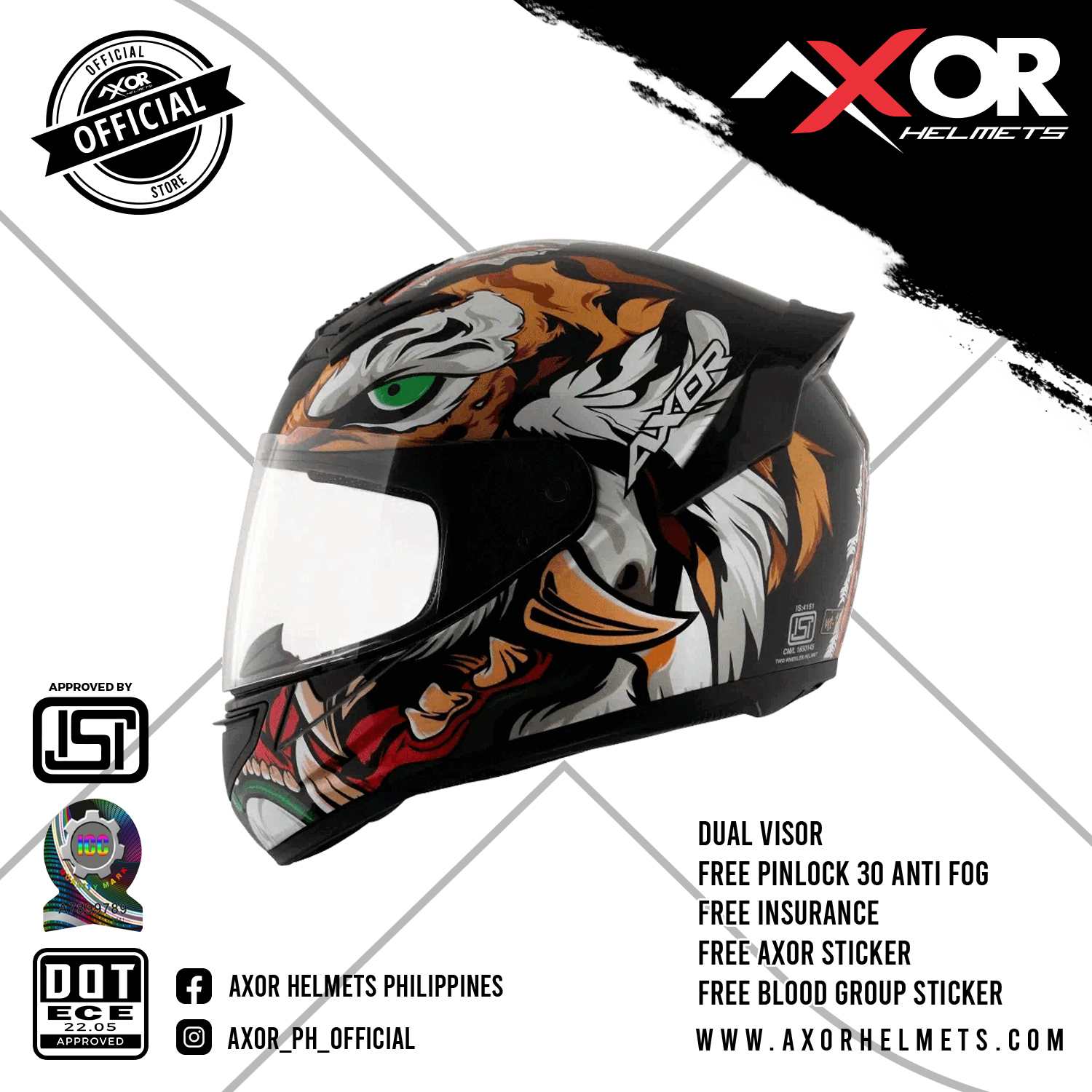 Bimafy.com | Axor Helmets with Official Warranty and Accident Insurance  Coverage