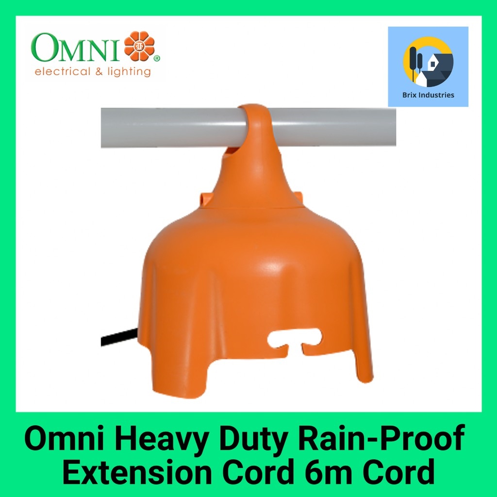 Omni Heavy Duty Rain Proof Extension Cord 6 Meter Cord WRE306 6M Drip