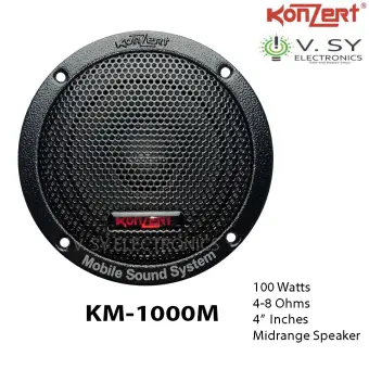 8 ohm midrange speakers