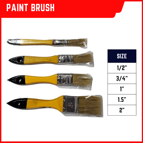 PAINT BRUSH (SIZES 1/2", 3/4", 1", 1.5", 2") FOR CONSTRUCTION Lazada PH