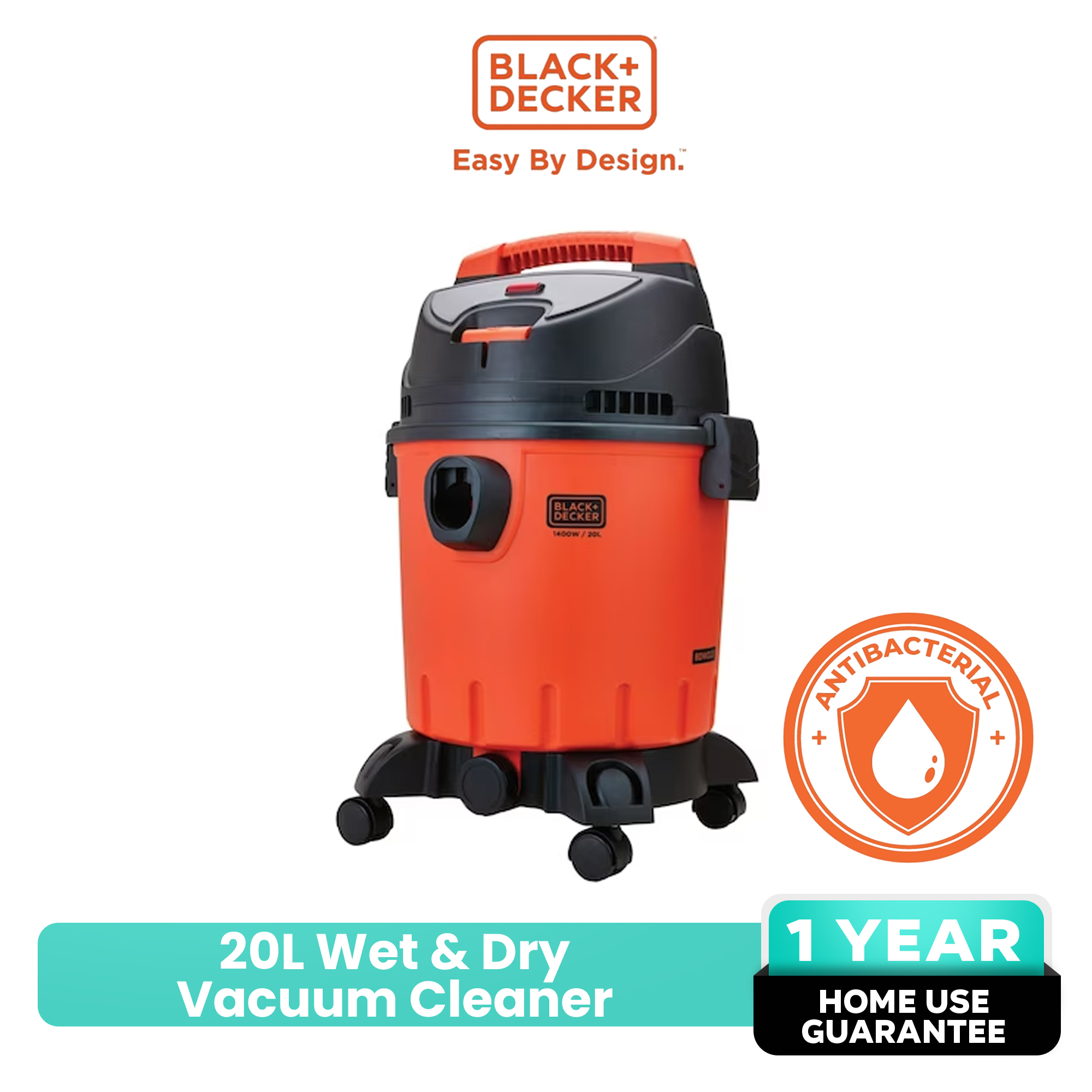 BLACK+DECKER™ Wet & Dry Vacuum Cleaner 20L (BDWD20B1) [1 Year Warranty