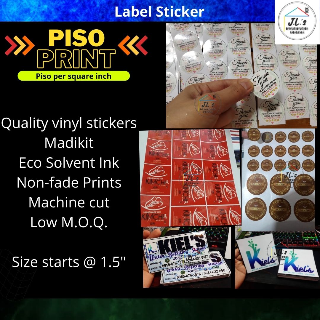 Label Sticker / Customized Sticker | Lazada PH