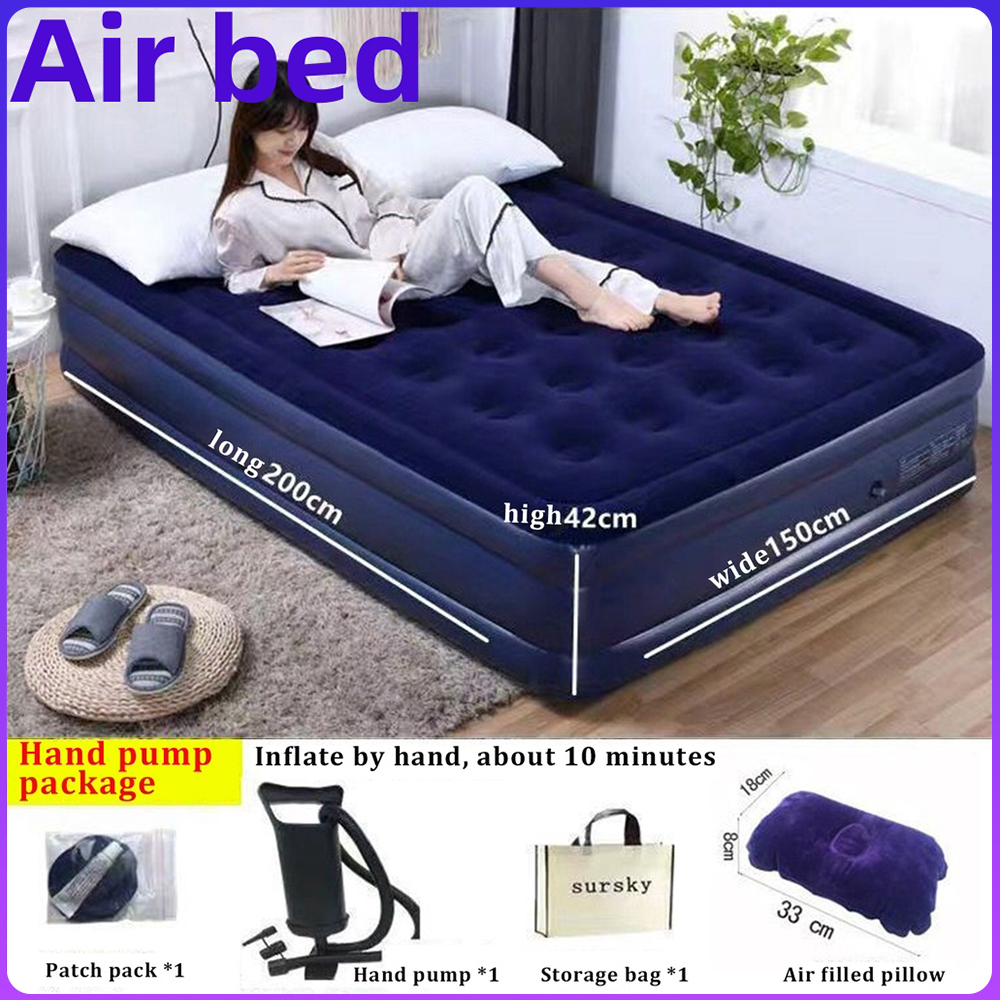 King Size Inflation Air Bed Thickened and enlarged 183 * 203 * 22cm ...