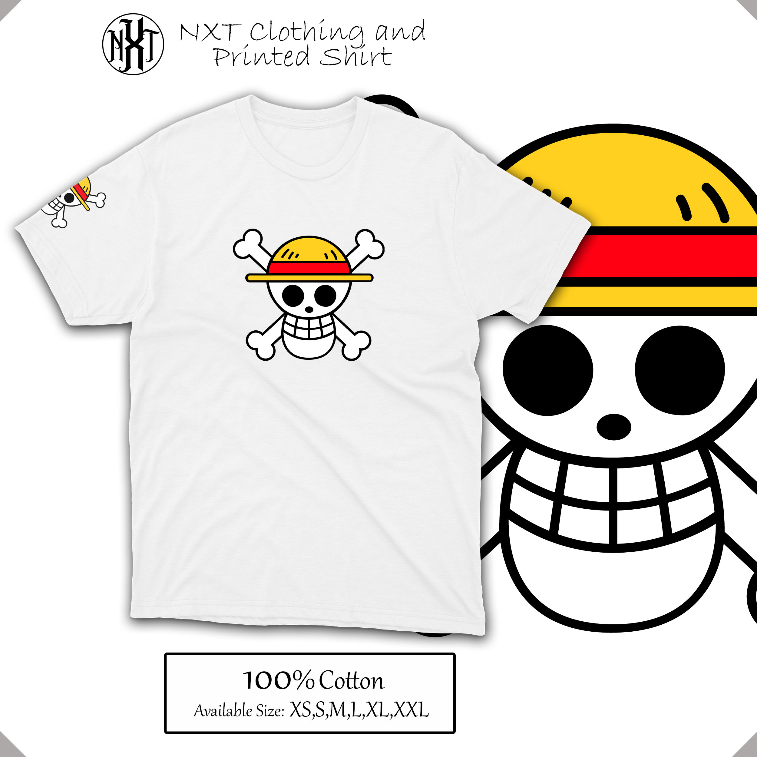 One Piece Strawhat Pirates Flag Logo Design Shirt (OP1) | Lazada PH