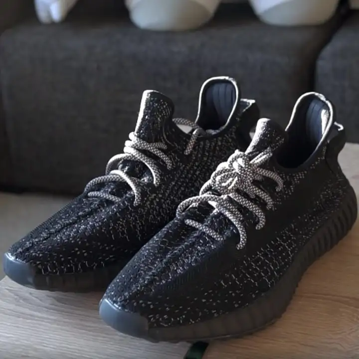yeezy black white