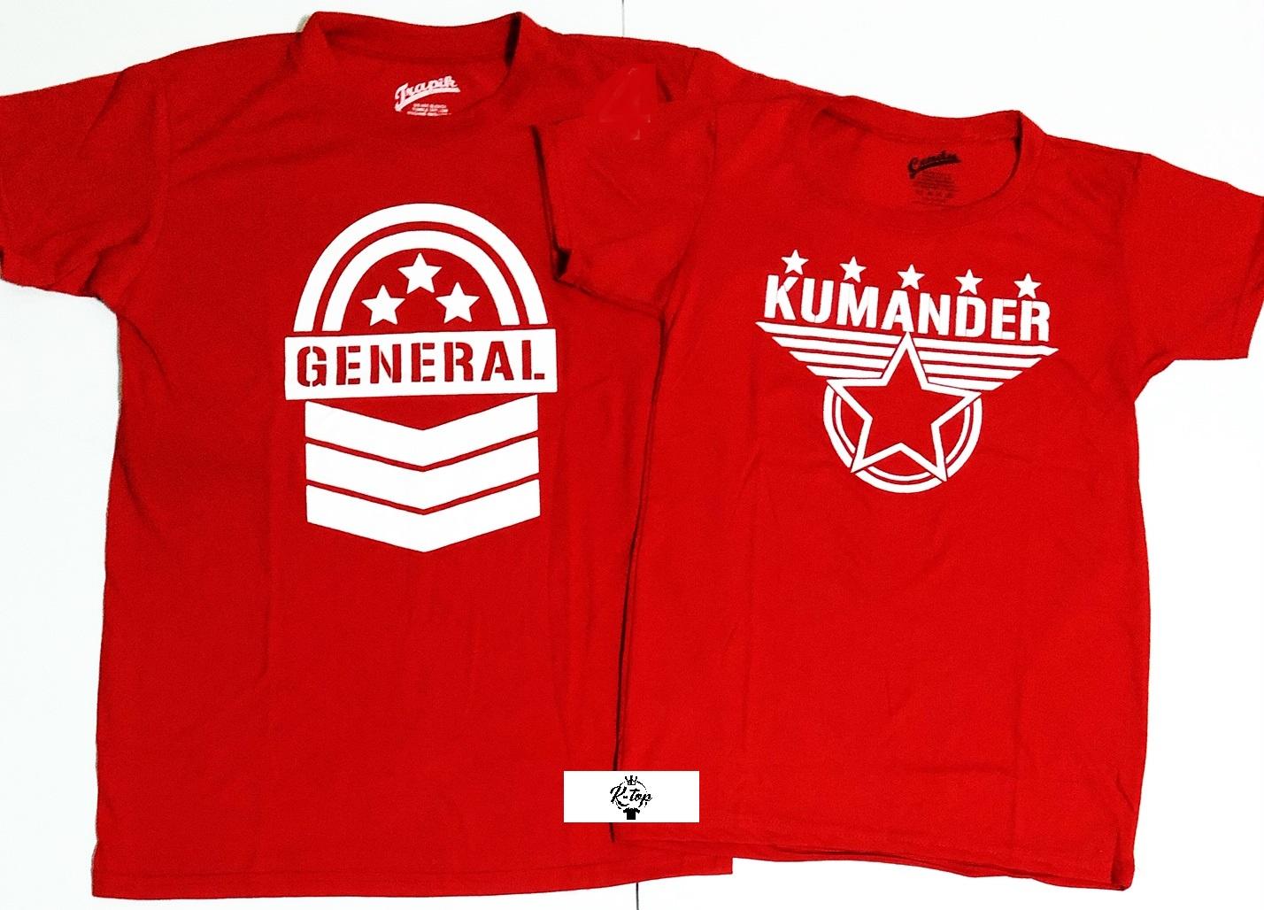 general and kumander couple shirt