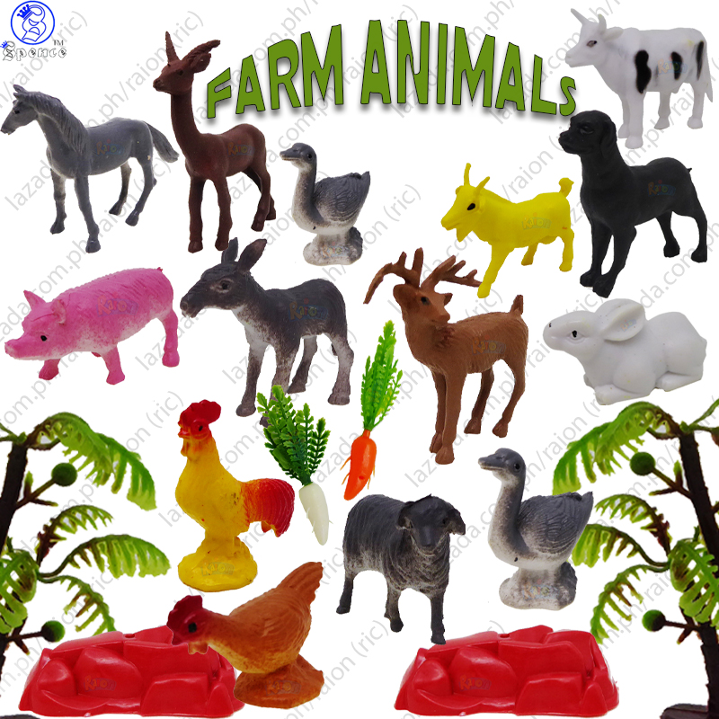 Spence 14pcs Farm Animals Playset RIC (A2626SP) Raion Educational Farm  Animal Toys for Boys Toy for Kids | Lazada PH