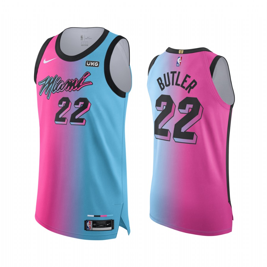 Nike Jersey Men's 50 XL Pink Blue Miami Heat Vice Versa City