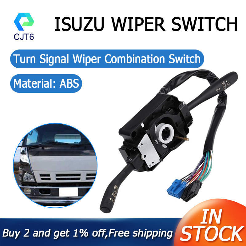 8973640740 Car Multifunctional Combination Switch Replacement for Isuzu NPR NPR NQR GMC Turn Signal Switch and Wiper Control 