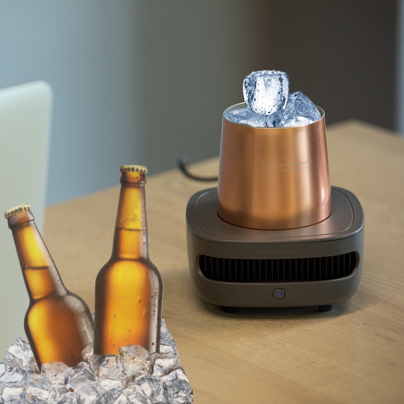 New 2 In 1 Desktop Drinks Cup Cooler Coffee Mug Warmer for Milk Tea Beer  Electric Heating Cooling Beverage Cup for Home Office