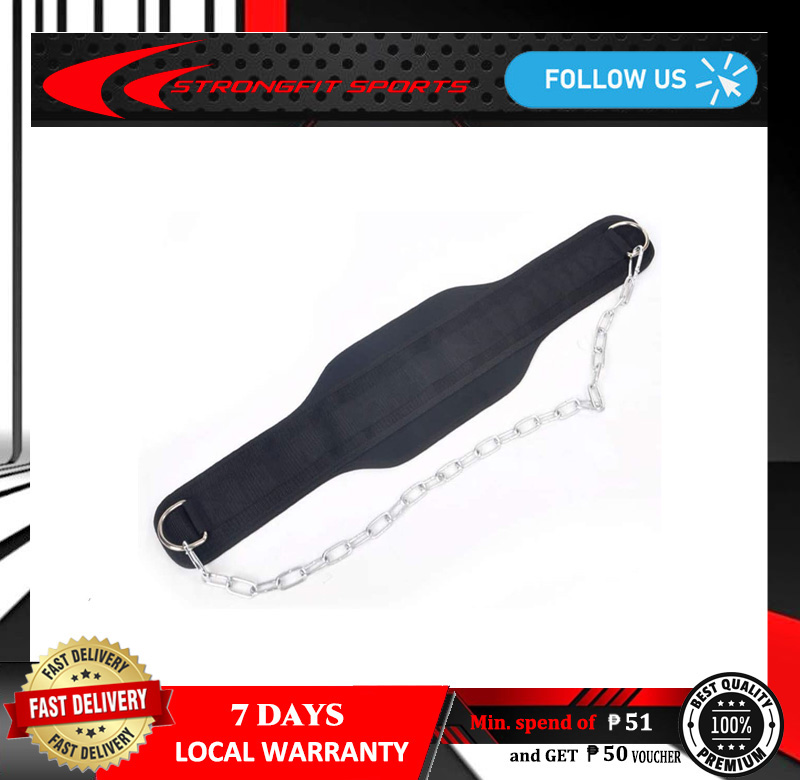 Strongfit Dip Belt with Chain Weight Belt with Chain for