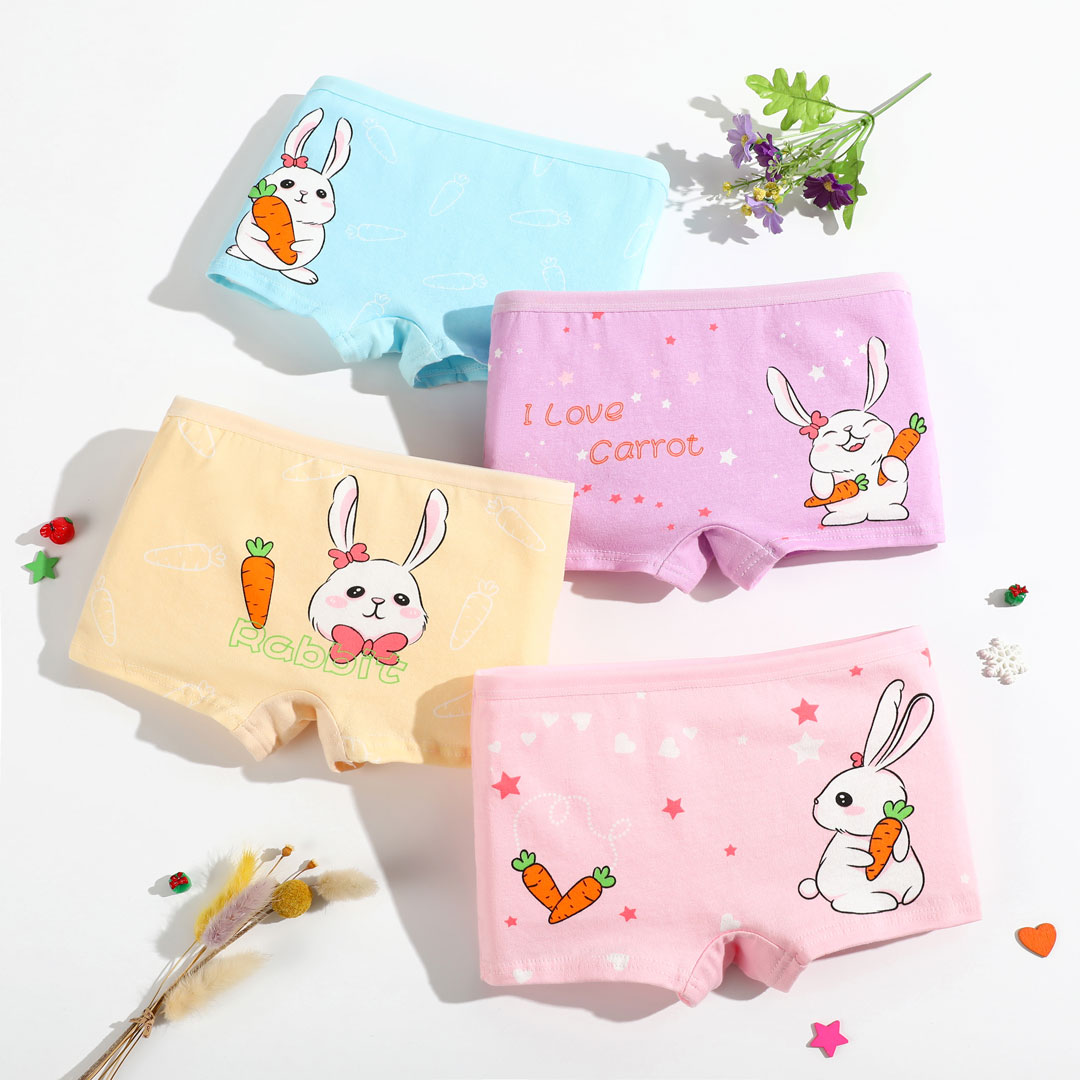 SMY 4 Pieces/Lot High Quality Cotton Girls Panties Cute Fashion