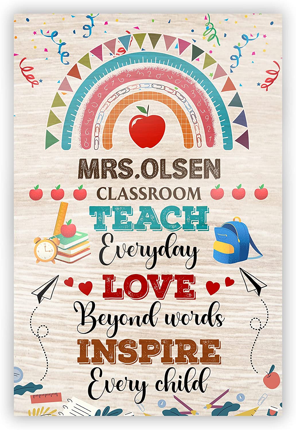 Classroom Poster Classroom Poster Custom Teacher Name Poster Classroom ...