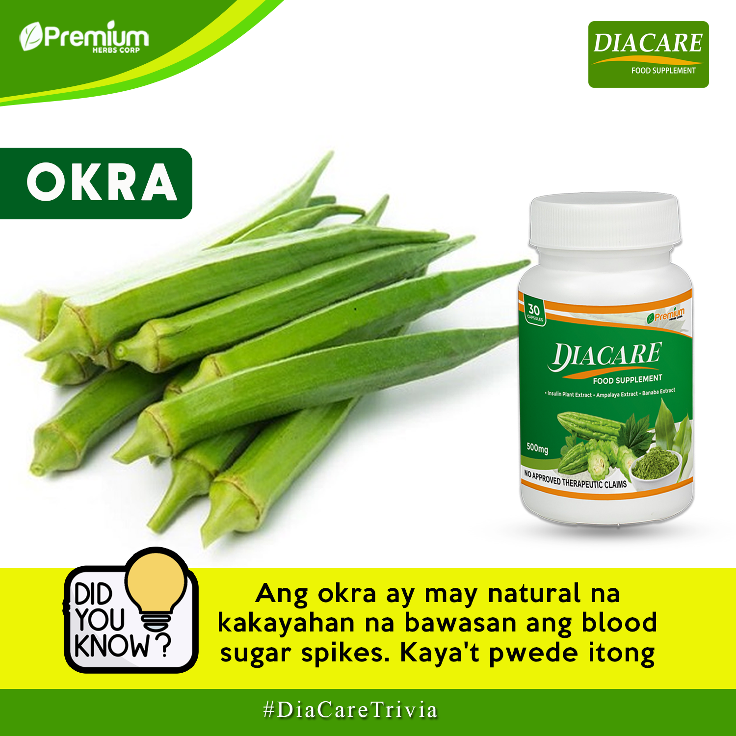 PHC07-A DiaCare,Organic herbal medicine for Diabetes,Supplement with ...