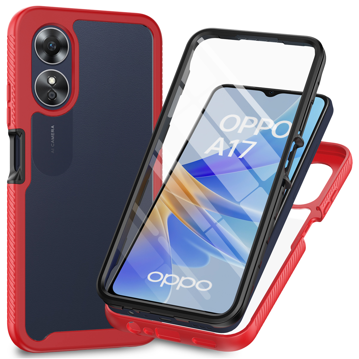 For OPPO A17 Case, Slim Clear Silicone Shockproof Gel Phone Cover