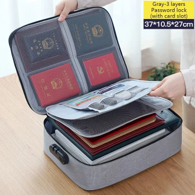 Great-King Document Storage Bag Household Large-capacity File Bag Passport Card Bag desk organizer