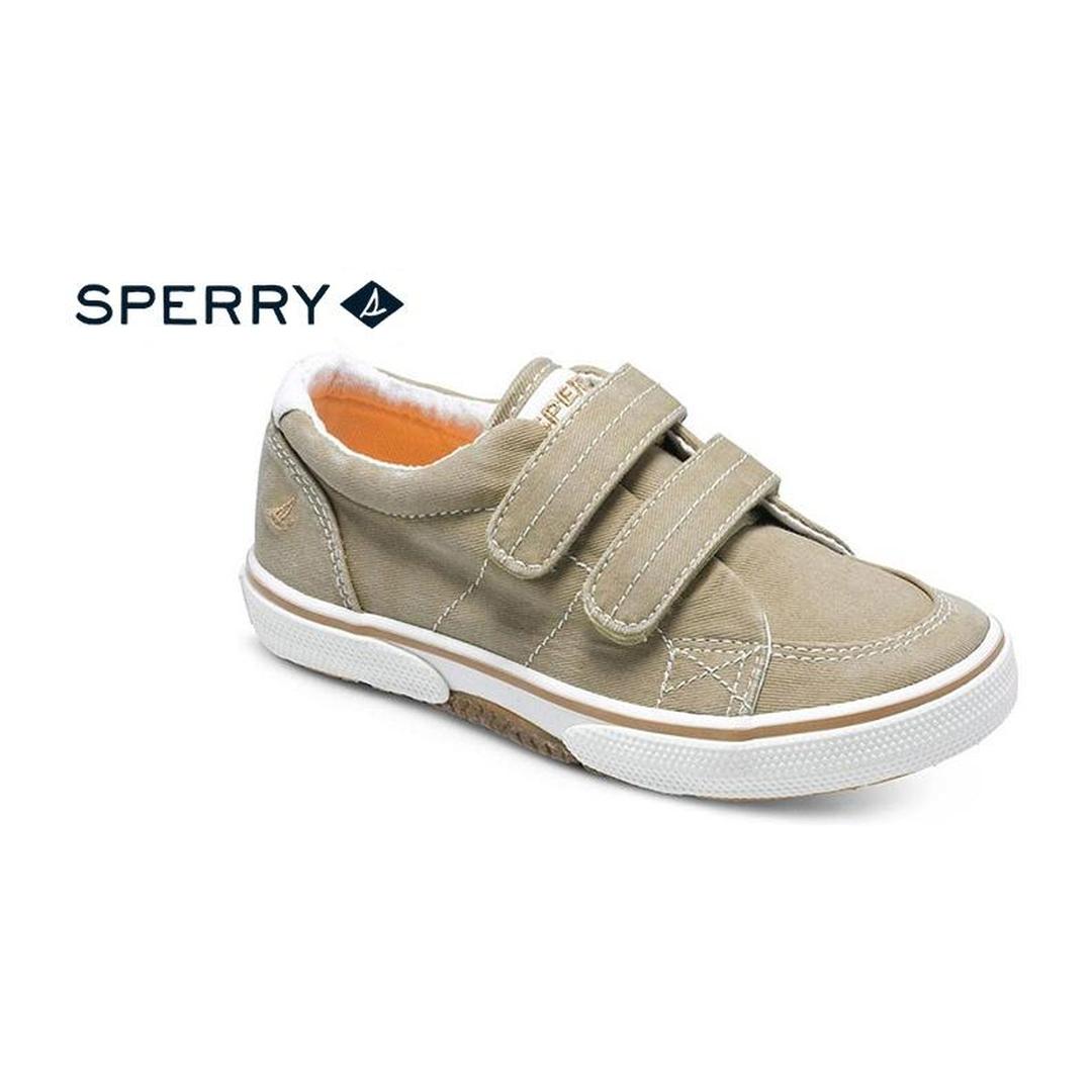 sperry halyard hook & loop boat shoe