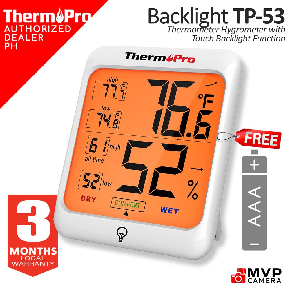 ThermoPro TP53 Digital Thermometer Hygrometer Backlight Indoor