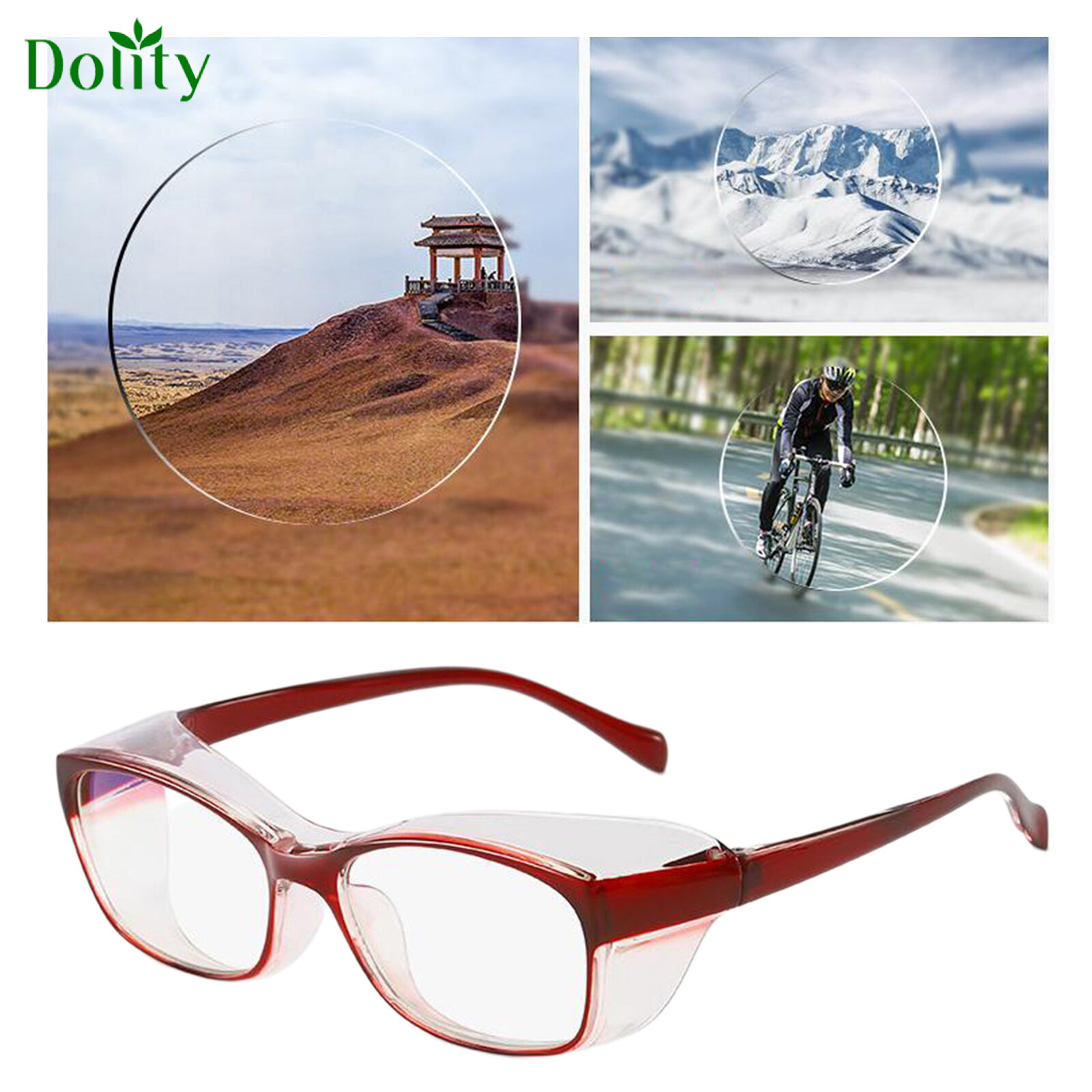 Dolity Safety Glasses with Clear Anti Fog Wrap Around Lenses UV ...