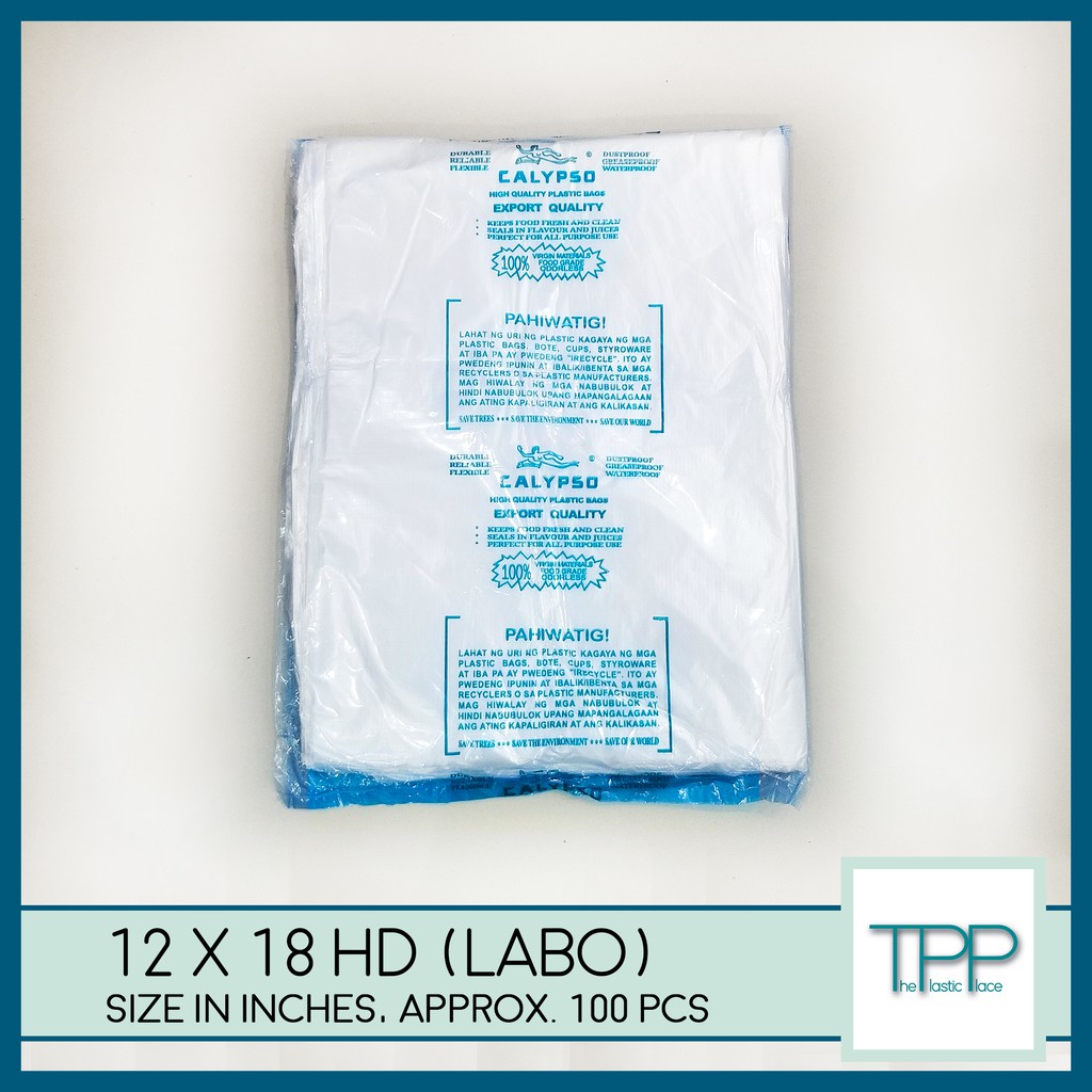 plastic-labo-12-x-18-hd-labo-calypso-plastic-approx-100-pcs-pack